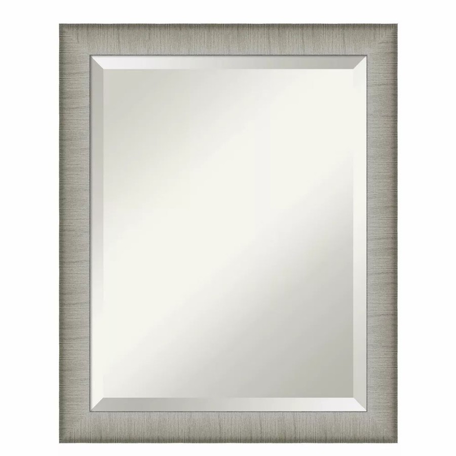 Mirrors * | Amanti Art Elegant Brushed Framed Vanity Bathroom Wall Mirror