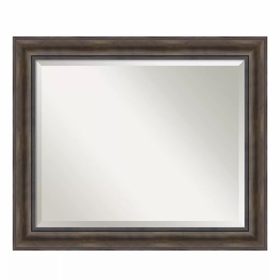 Mirrors * | Amanti Art Rustic Pine Finish Large Wall Mirror