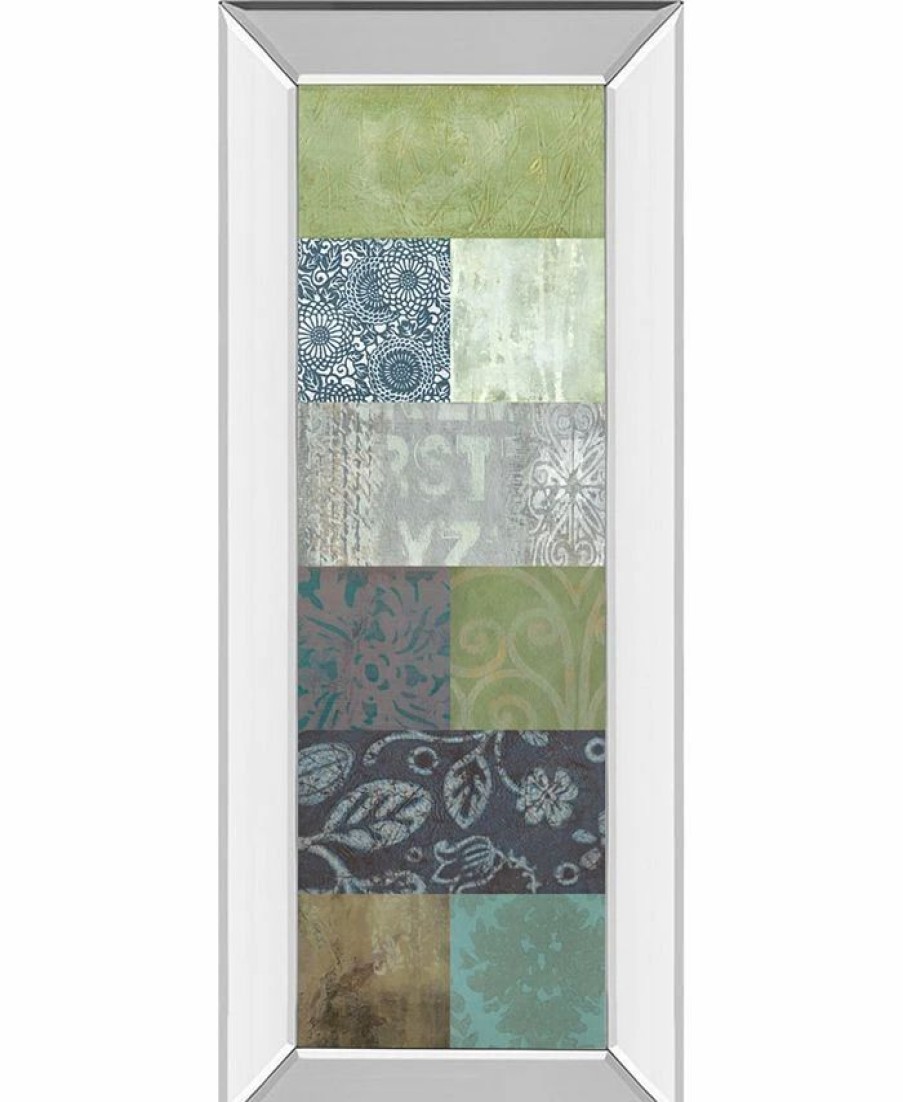 All Wall Decor * | Zen Panel I By Vision Studio Mirror Framed Print Wall Art 18 X 42 Blue