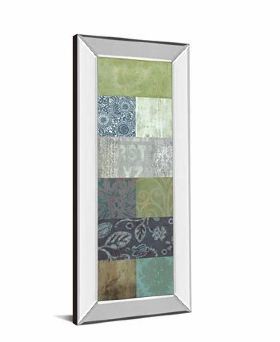 All Wall Decor * | Zen Panel I By Vision Studio Mirror Framed Print Wall Art 18 X 42 Blue