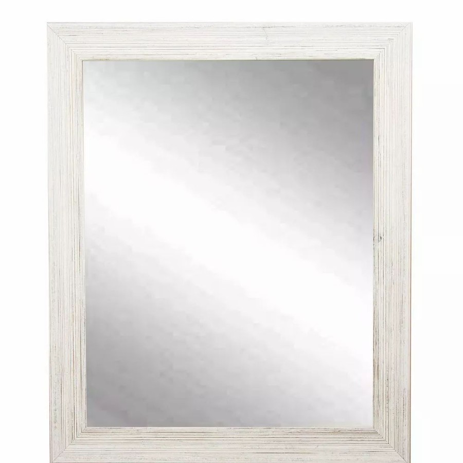 Mirrors * | Coastal Whitewood Wall Mirror 21.5 X 31.5