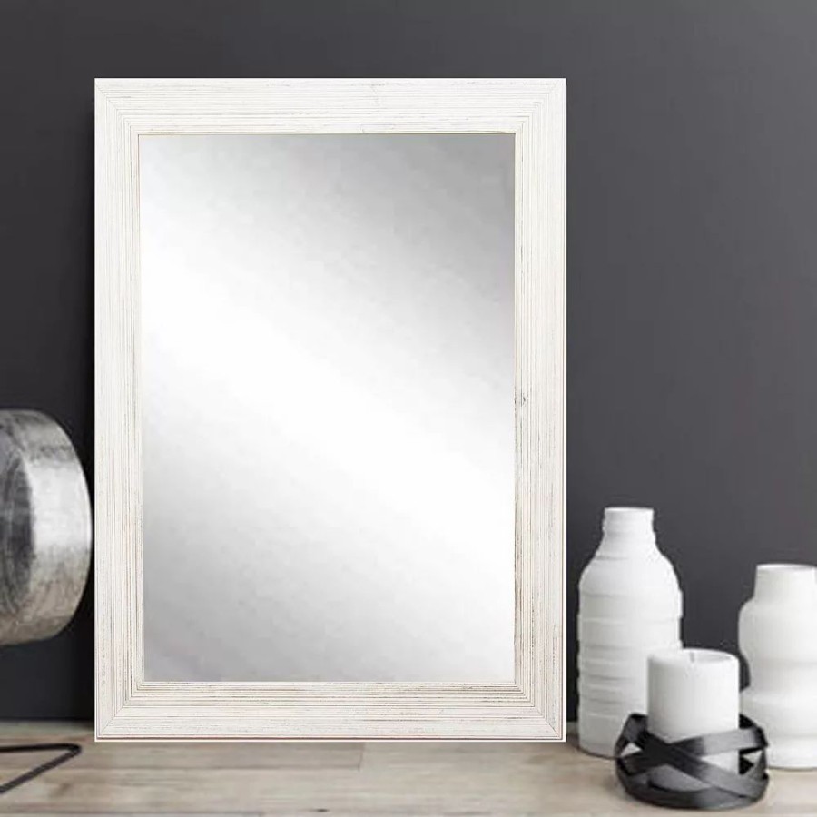 Mirrors * | Coastal Whitewood Wall Mirror 21.5 X 31.5