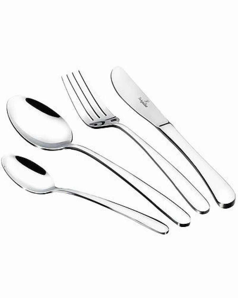 Kitchen & Dining Room * | 24Pc Stainless Steel Mirror Finish Cutlery Set Home