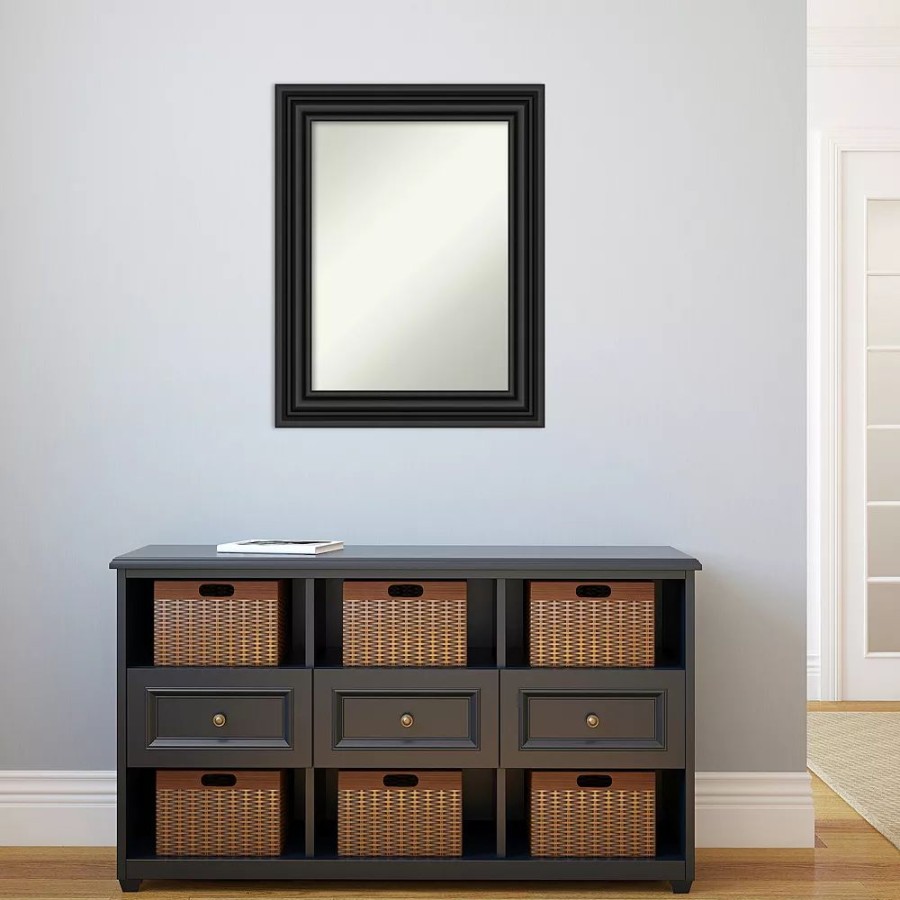 Mirrors * | Amanti Art Colonial Black Bathroom Wall Mirror