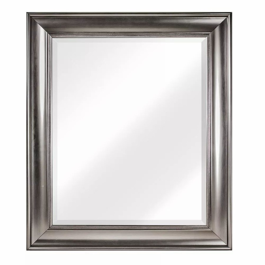 Mirrors * | American Art Decor Clarence Medium Silver Wall Vanity Mirror