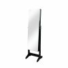 Furniture * | Prinz Black Frameless Jewelry Cabinet Mirror Floor Decor