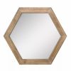 Mirrors * | Stonebriar Collection Natural Wood Hexagon Hanging Wall Mirror