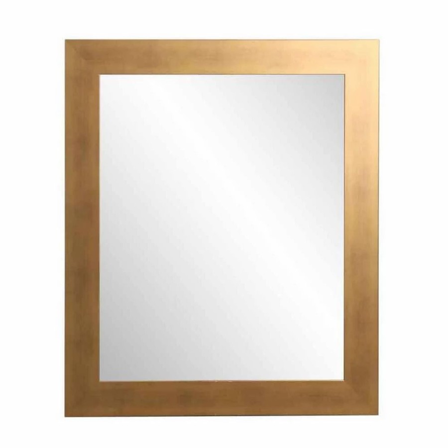 Mirrors * | Brushed Gold Wall Mirror 32 X 41