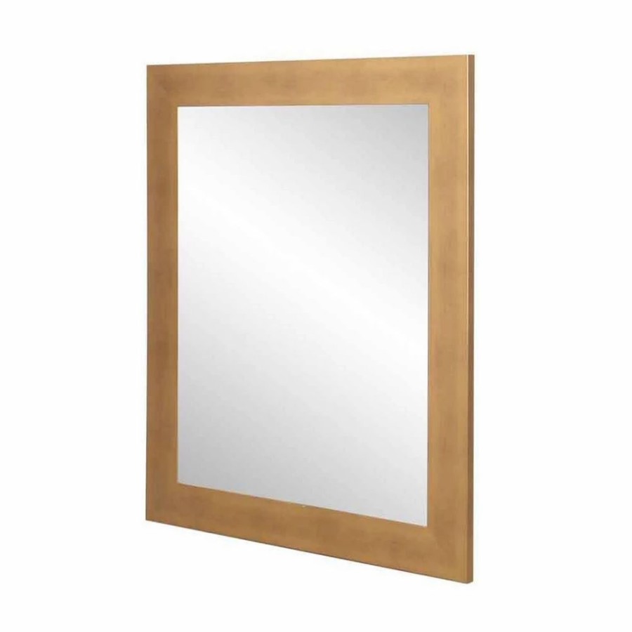 Mirrors * | Brushed Gold Wall Mirror 32 X 41